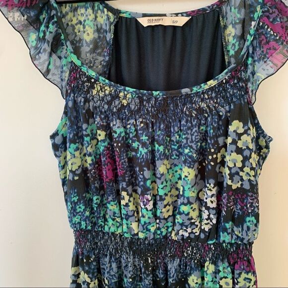 Old Navy Floral Flutter Sleeve Mini Dress - Picture 5 of 8